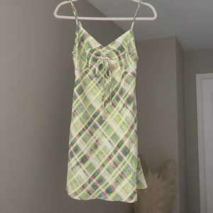 NEVER WORN plaid mini dress